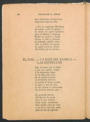El pial. - La risa del diablo. - Las estrellas
