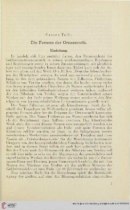 Erster Teil: Die Formen der Ornamentik