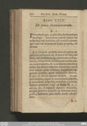 Artic. CXXV. De poena Incendiariorum.