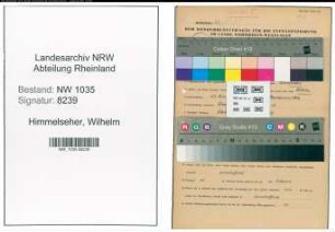Entnazifizierung Wilhelm Himmelseher , geb. 27.12.1892 (Maschinist)