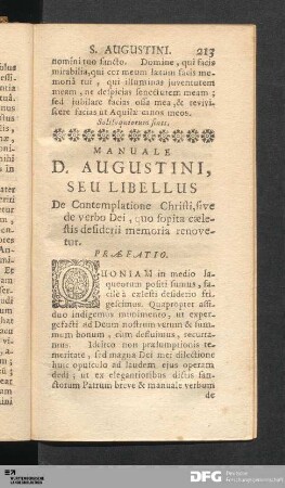 Manuale S. Augustini.