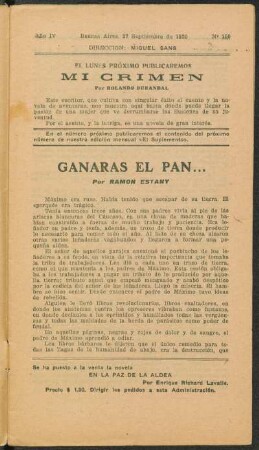 1920004150: Ganaras el pan ...