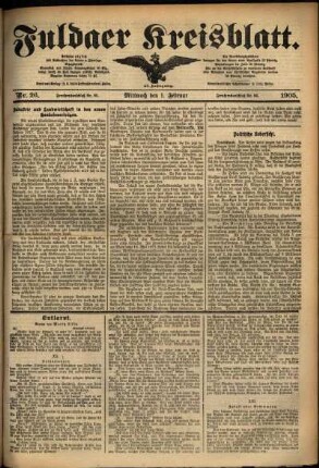 Ausgabe vom Mittwoch, den 01. Februar 1905.