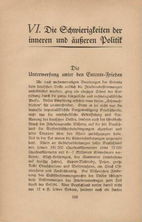 VI. Die Schwierigkeiten der inneren und äußeren Politik