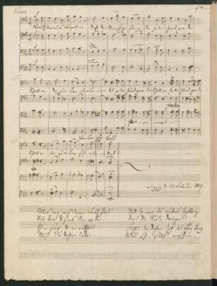 Dreistigkeit; Coro maschile; Es-Dur; MWV G 18