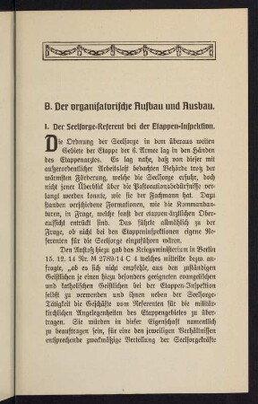 9-42, B. Der organisatorische Aufbau und Ausbau