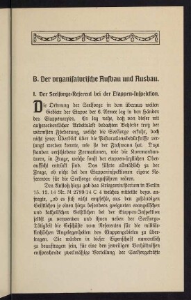 9-42, B. Der organisatorische Aufbau und Ausbau