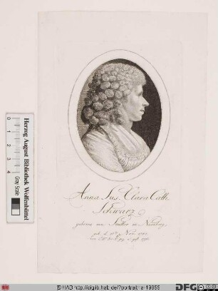 Bildnis Anna Susanna Clara Catharina Schwarz, geb. von Seutter