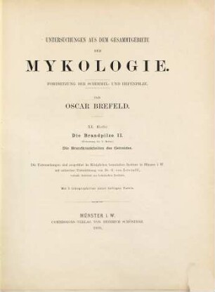 Botanische Untersuchungen über Schimmelpilze, 11