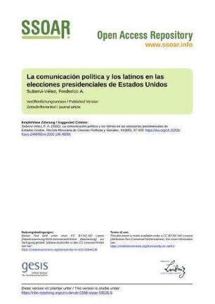 La comunicación política y los latinos en las elecciones presidenciales de Estados Unidos