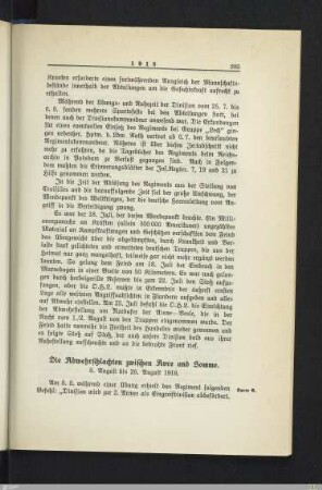 Die Abwehrschlachten zwischen Avre und Somme