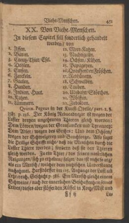 XX. Von Viehe-Menschen.
