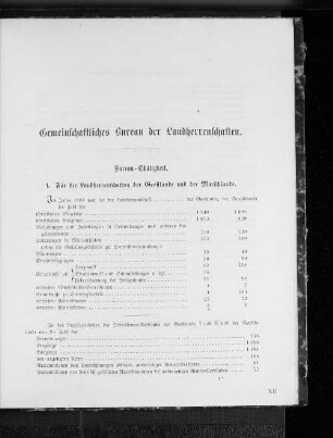 Gemeinschaftliches Bureau der Landherrenschaften.