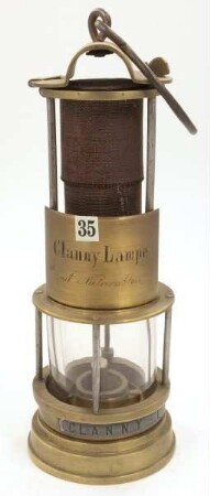 Grubenlampe (Ölsicherheitslampe, "Clanny Lampe")