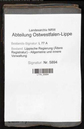 Prüfung und Niederlassung des Dr. med. Heinrich Theopold zu Lemgo