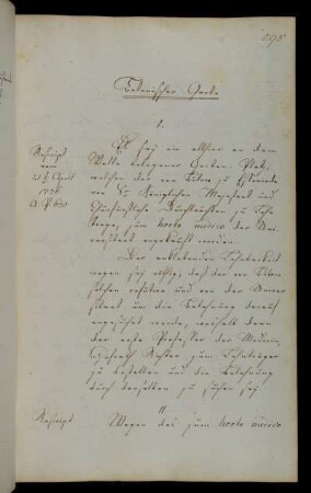 Ankauf des Botanischen Gartens am Weender Tor (Lehnpflicht) und Einsetzung des Professors für Medizin Richter als Lehnsmann.