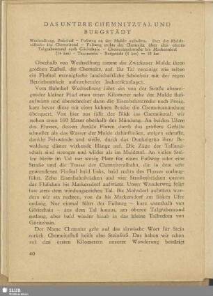 Das untere Chemnitztal und Burgstädt