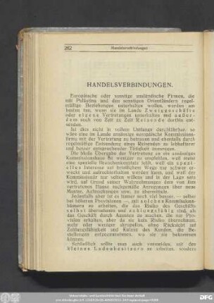 Handelsverbindungen.