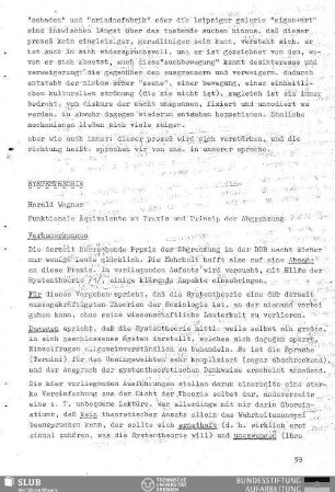 Funktionale Äquivalente zu Praxis und Prinzip der Abgrenzung