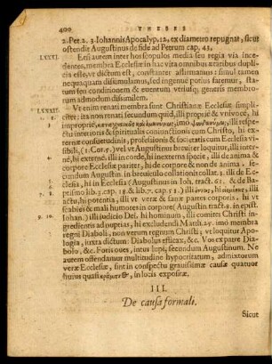 III. De causa formali.