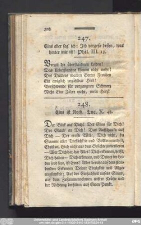 248. Eins ist Noth. Luc. X. 42.