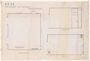 Reichsluftfahrtministerium, Berlin: Sitzungssaal Q1L, Garderobe: Grundriss, Ansichten [1:20]