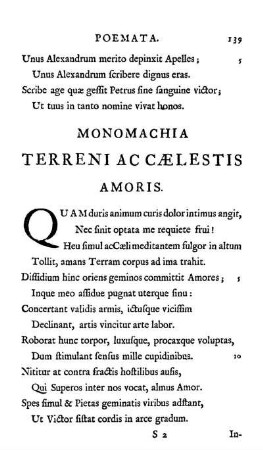 Monomachia Terreni Ac Cælestis Amoris.