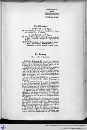 21. Sitzung, 03.04.1919