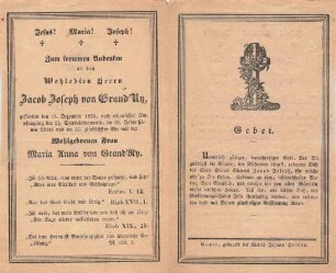 Grand Ry, Jacob Joseph (von Grand Ry)