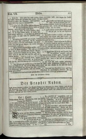 Der Prophet Nahum. - Der Prophet Malachias.