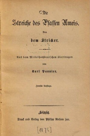Die Streiche des Pfaffen Ameis