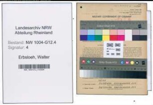 Entnazifizierung Walter Erbsloeh , geb. 18.10.1901 (Elektriker)