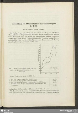 Entwicklung der Abbauverfahren im Flußspatbergbau der DDR