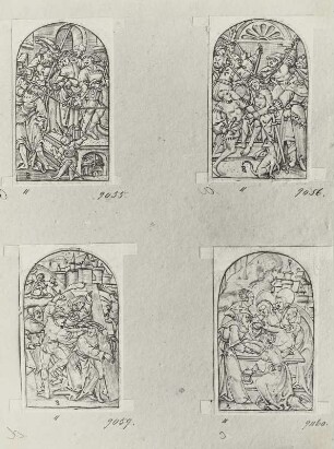 4 Passionsszenen: 1.) Jesus dem Volke gezeigt, 2.) Die Geißelung, 3.) Kreuztragung, 4.) Grablegung