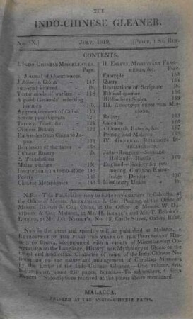 No. IX. July, 1819
