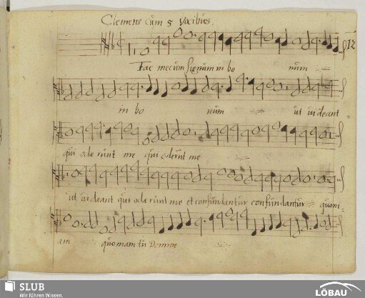 Clemens non Papa, Jacobus: Fac mecum signum