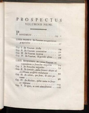 Prospectus Voluminis Primi