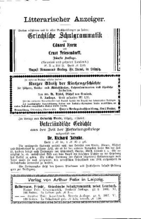 Litterarischer Anzeiger