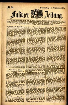 Ausgabe vom Donnerstag, den 27. Januar 1881.