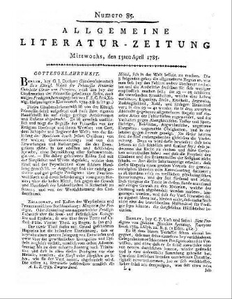 Spalding, J. J.: Neue Predigten. [3. Aufl.]. Bd. 2. Berlin: Voß 1784
