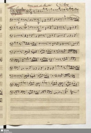732. Cavatina: Amor non sò che sia / Paisiello, G.