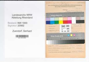 Entnazifizierung Gerhard Zuendorf, geb. 08.06.1908 (Landgerichtsrat)