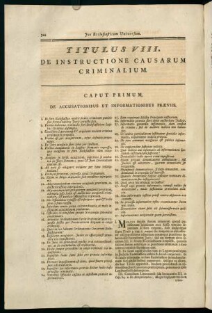 322-339, Titulus VIII. De Instructione Causarum Criminalium.