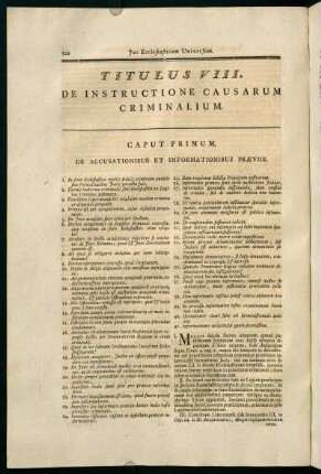 322-339, Titulus VIII. De Instructione Causarum Criminalium.