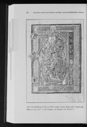 Abb.10: Hamburg, SUB cod. 83 in scrin. (Psalter; Köln oder Umgebung, Mitte 13. Jh.), fol. 7v: "B"-Initiale von "Beatus vir" (Psalm 1)
