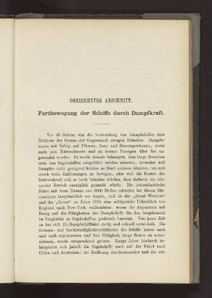 DREIZEHNTER ABSCHNITT. Fortbewegung der Schiffe durch Dampfkraft.