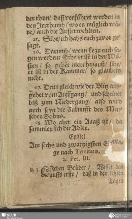 [Am sechs und zwanzigsten Sontage nach Trinitatis]