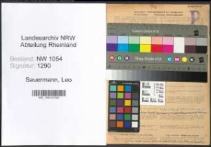 Entnazifizierung Leo Sauermann , geb. 06.11.1894 (Steuerinspektor)
