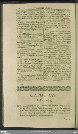 Caput XVI. De Ecclesia
