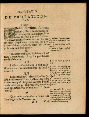 Disputatio De Probationibus.